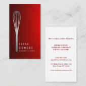 Modern Gold Glitter Whisk Bakery Visitekaartje (Voorkant / Achterkant)