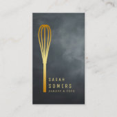 Modern Gold Glitter Whisk Bakery Visitekaartje (Voorkant)