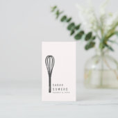 Modern Gold Glitter Whisk Bakery Visitekaartje (Staand voorkant)