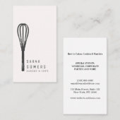 Modern Gold Glitter Whisk Bakery Visitekaartje (Voorkant / Achterkant)