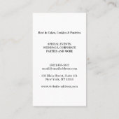 Modern Gold Glitter Whisk Bakery Visitekaartje (Achterkant)