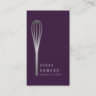 Modern Gold Glitter Whisk Bakery Visitekaartje