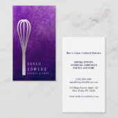 Modern Gold Glitter Whisk Bakery Visitekaartje (Voorkant / Achterkant)