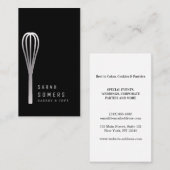 Modern Gold Glitter Whisk Bakery Visitekaartje (Voorkant / Achterkant)