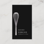 Modern Gold Glitter Whisk Bakery Visitekaartje (Voorkant)