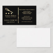 Modern Gold Glitter Whisk Bakery Visitekaartje (Voorkant / Achterkant)