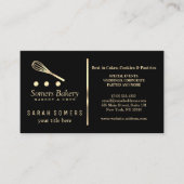 Modern Gold Glitter Whisk Bakery Visitekaartje (Voorkant)