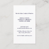 Modern Gold Glitter Whisk Bakery Visitekaartje (Achterkant)