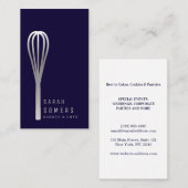 Modern Gold Glitter Whisk Bakery Visitekaartje (Voorkant / Achterkant)