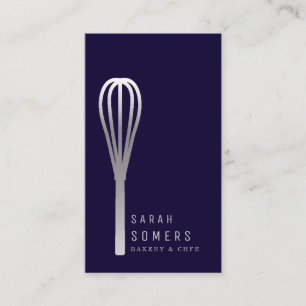 Modern Gold Glitter Whisk Bakery Visitekaartje
