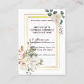 Modern Gold Glitter Whisk Bakery Visitekaartje (Achterkant)