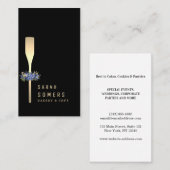 Modern Gold Glitter Whisk Bakery Visitekaartje (Voorkant / Achterkant)