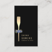 Modern Gold Glitter Whisk Bakery Visitekaartje (Voorkant)