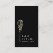 Modern Gold Glitter Whisk Bakery Visitekaartje (Voorkant)