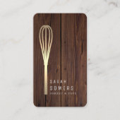 Modern Gold Glitter Whisk Bakery Visitekaartje (Voorkant)