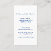 Modern Gold Glitter Whisk Bakery Visitekaartje (Achterkant)