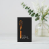 Modern Gold Glitter Whisk Bakery Visitekaartje (Staand voorkant)