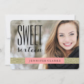 MODERN GOLD GLITTER | ZACHTE ZES PARTIJ KAART (Voorkant)