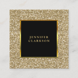 Modern Gold gouden glitter stijlvol professioneel Vierkante Visitekaartje