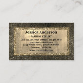 Modern Gold gouden glitter stijlvol visitekaartje (Achterkant)