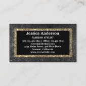 Modern Gold gouden glitter stijlvol visitekaartje (Achterkant)