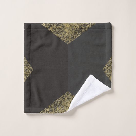 Modern Gold & Gray Chic Bad Handdoek (Wasdoekje)