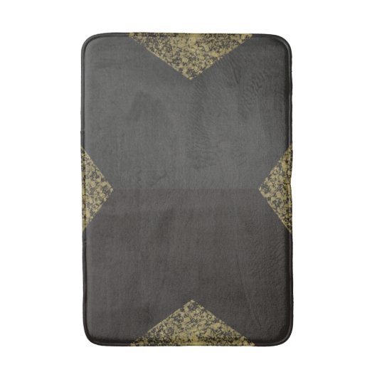 Modern Gold & Gray Chic Badmat (Voorkant Verticaal)