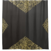 Modern Gold & Gray Chic Douchegordijn (Voorkant)