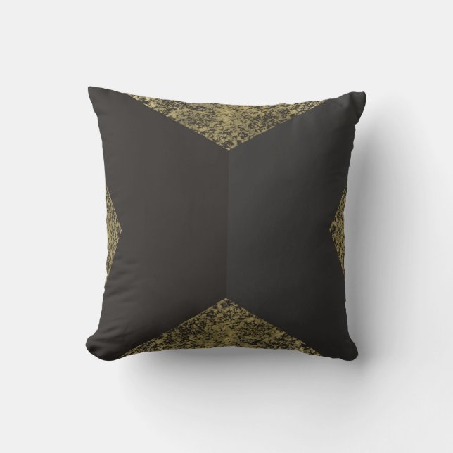 Modern Gold & Gray Chic Kussen (Voorkant)