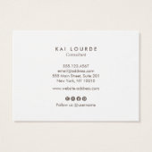 Modern Gold Green Abstract Floral Script Font Visitekaartje (Achterkant)