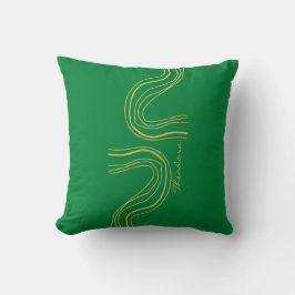 Modern Gold Green Abstract patroon Kussen