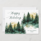 Modern Gold Green Business Christmas Feestdagenkaart (Voorkant)