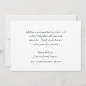 Modern Gold Green Business Christmas Feestdagenkaart (Achterkant)