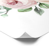 Modern Gold Greenery meisje baby shower welkomstbo Poster (Hoek)