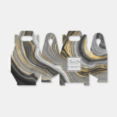 Modern Gold & Grey Agate Geode Wedding Bedankdoosjes (Uitgevouwen)
