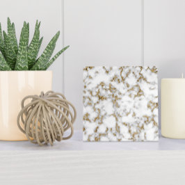 Modern Gold Grey White marmer Tegeltje