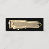 Modern Gold Hair Clipper Barber Shop Hairdresser Mini Visitekaartje (Voorkant)