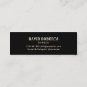 Modern Gold Hair Clipper Barber Shop Hairdresser Mini Visitekaartje (Achterkant)