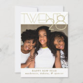 Modern Gold Happy Nieuwjaar | Klassieke aangepaste Feestdagenkaart (Voorkant)