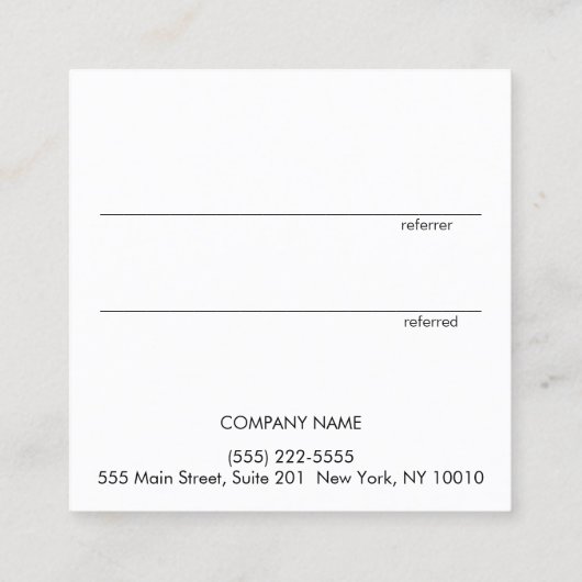 Modern Gold Heart Customer Referral Square (Achterkant)