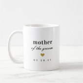 Modern Gold Heart Moeder van de Groom Wedding Gift Koffiemok (Links)