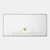 Modern Gold Heart Script Name  Bureaumat (Voorkant)