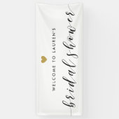 Modern Gold Hearts Vrijgezellenfeest Welkom Spandoek (Verticaal)