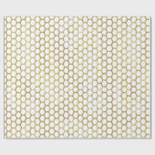 Modern Gold Hexagon Beehive Abstract Patroon Cadeaupapier (Vlak)