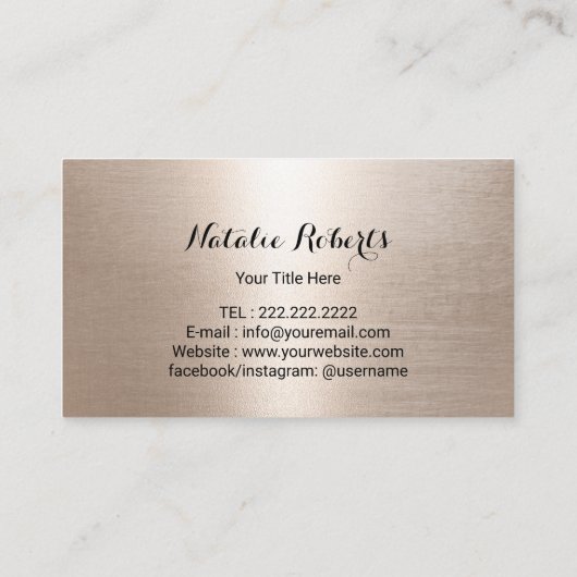 Modern Gold High Heels Mode Boutique Visitekaartje (Achterkant)