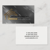Modern Gold House Logo | Onroerend goed Visitekaartje (Voorkant / Achterkant)