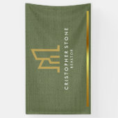 Modern Gold House Real Estate Olive Green Realtor Spandoek (Verticaal)