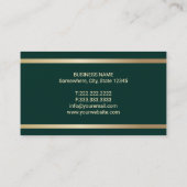 Modern Gold House Real Estate Realtor Dark Green Visitekaartje (Achterkant)
