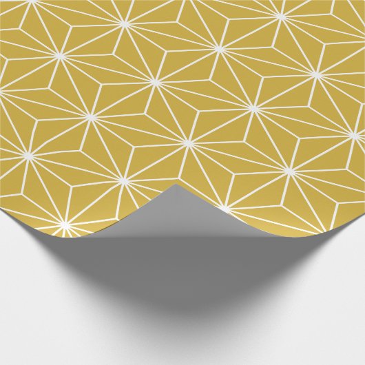 Modern Gold Japans geometrisch patroon Cadeaupapier (Hoek)