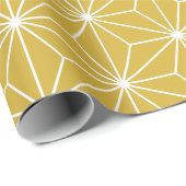 Modern Gold Japans geometrisch patroon Cadeaupapier (Rol Hoek)
